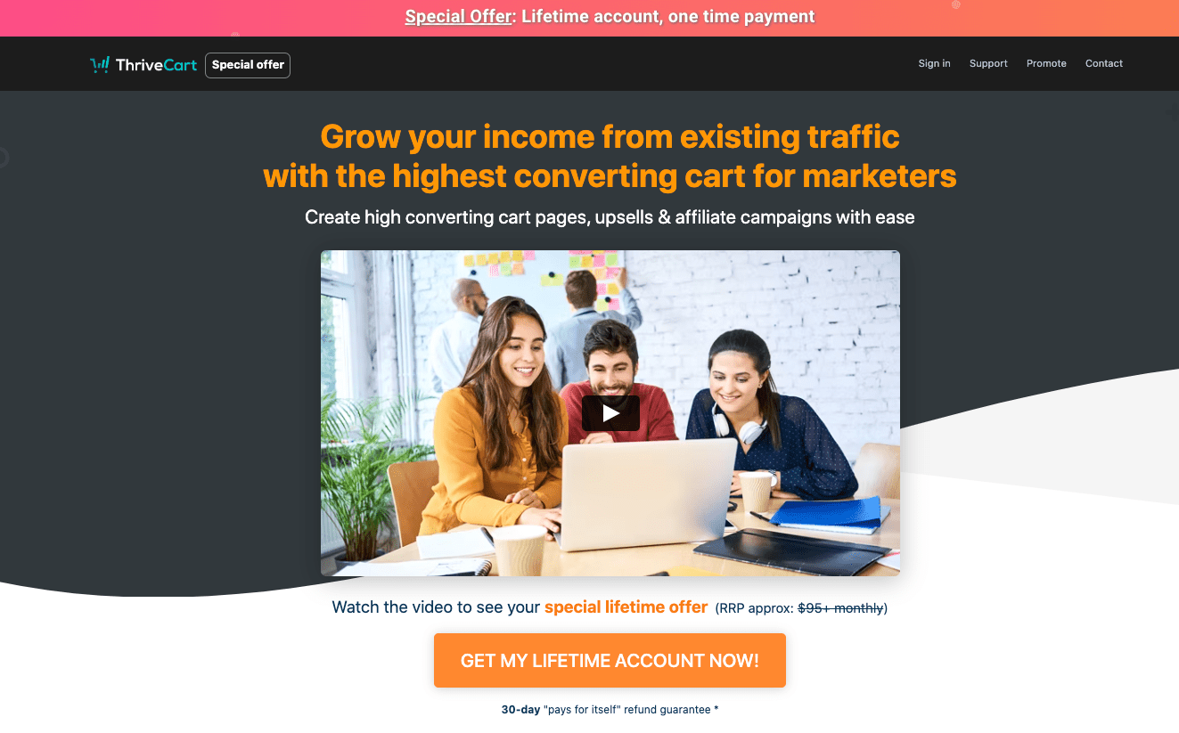 Thrivecart: Guía sobre la herramienta nº1 para recibir pagos online